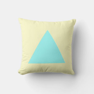 Triangle Colours - Ice Blue and Pale Yellow Cushion