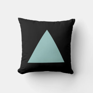Triangle Colours - Lt Blue Green and Black Cushion