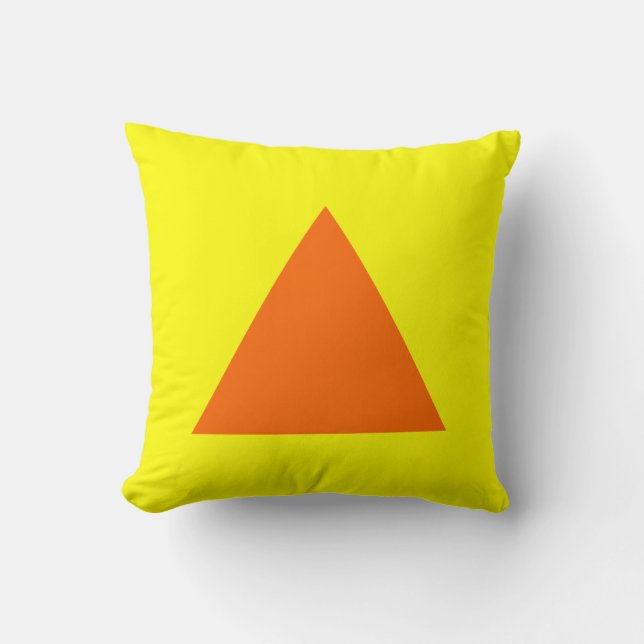 Triangle Colours - Orange and Yellow Cushion (Front)