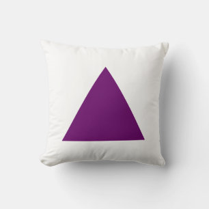 Triangle Colours - Plum and White Cushion