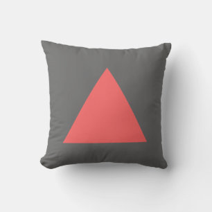 Triangle Colours - Tropical Pink and Grey Cushion
