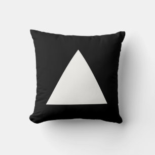 Triangle Colours - White and Black (alternating) Cushion