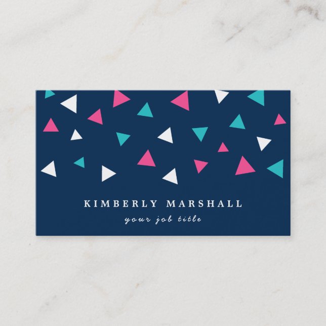 Triangle Confetti Business Cards (Front)
