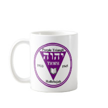 Triangle dbl wht coffee mug