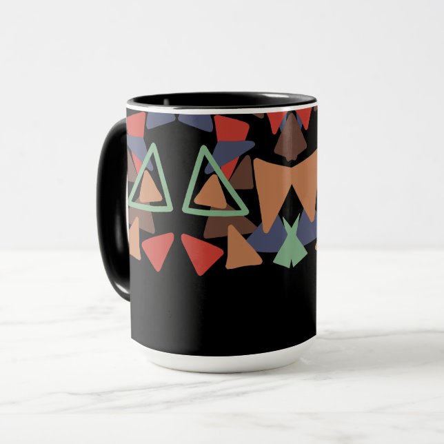 Triangle doodle 45 mug (Front Left)