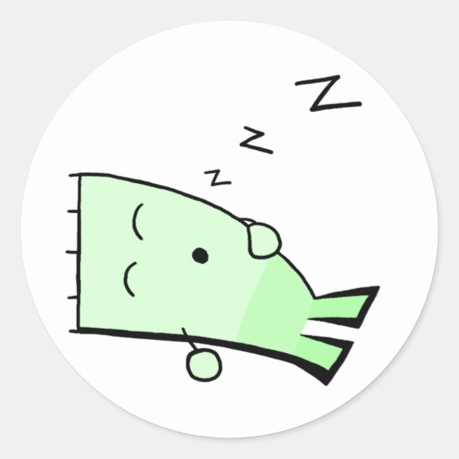 Triangle Dude Young Sleeping Classic Round Sticker (Front)