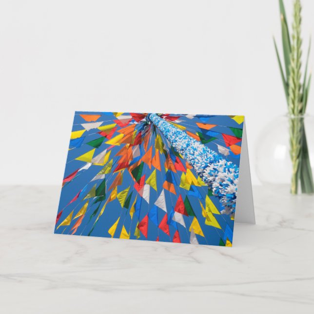 Triangle Flag Decoration Card (Front)