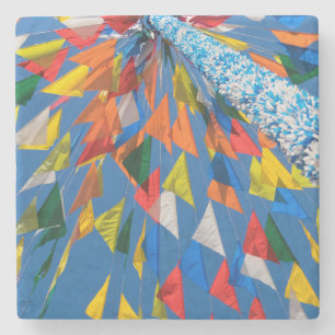 Triangle Flag Decoration Stone Coaster