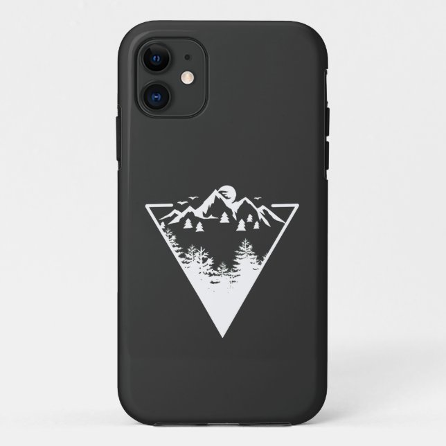 Triangle frame artwork with wilderness landscape Case-Mate iPhone case (Back)