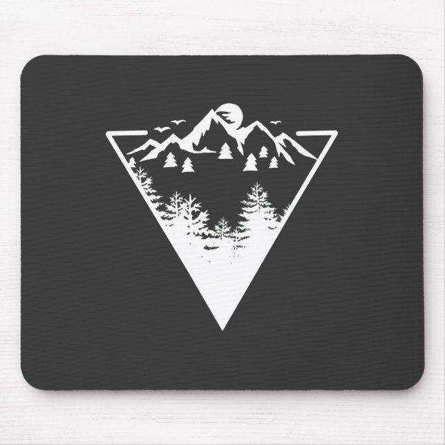 Triangle frame artwork with wilderness landscape mouse pad (Front)