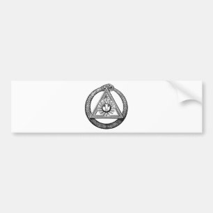 Triangle Freemason Snake Bumper Sticker