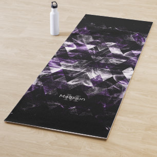 Triangle Geometry Purple Smoky pattern Monogram Yoga Mat