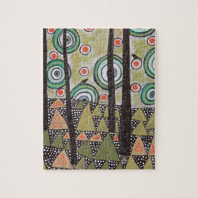 Triangle Landscape Design Jigsaw Puzzle (Vertical)
