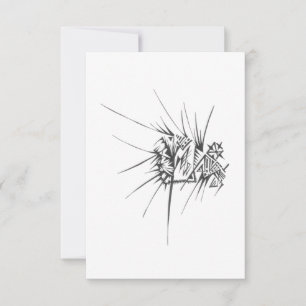 Triangle Man Black White Abstract Tribal Tattoo Ar Thank You Card