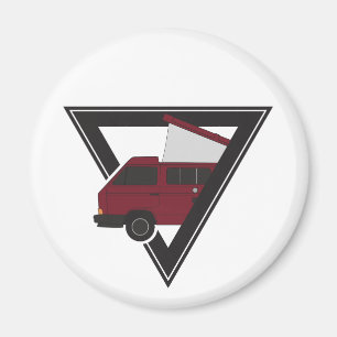 triangle maroon bus magnet