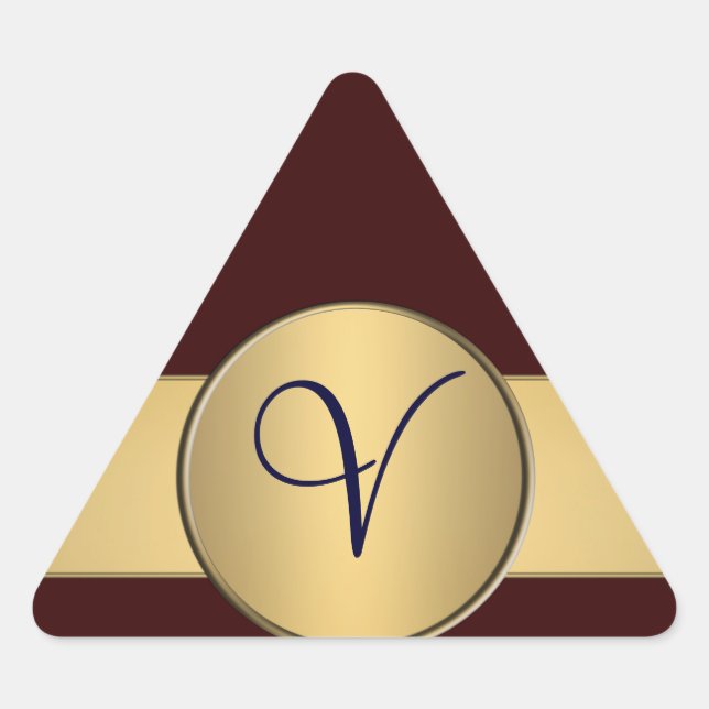 Triangle monogram sticker - Customised (Front)