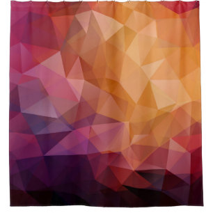 triangle mosaic background with transparencies in  shower curtain
