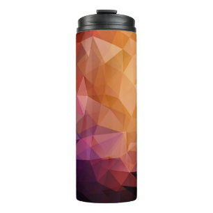 triangle mosaic background with transparencies in thermal tumbler
