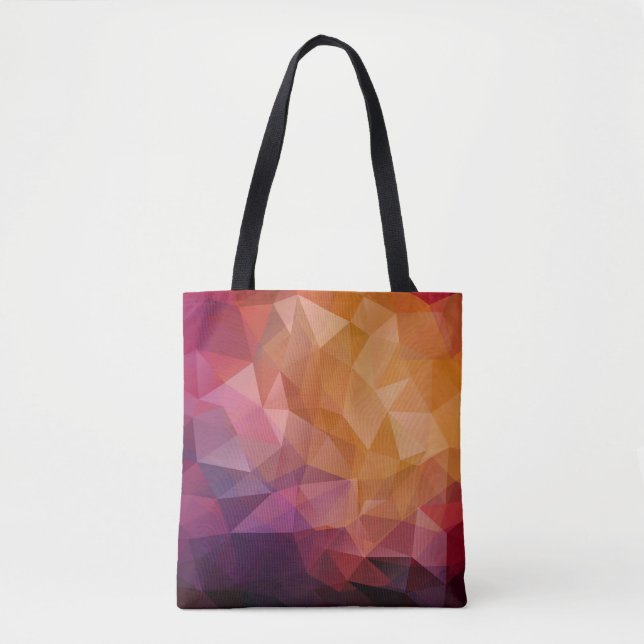 triangle mosaic background with transparencies in  tote bag (Front)