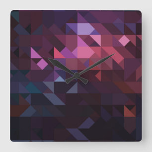 Triangle Mosaic Square Wall Clock