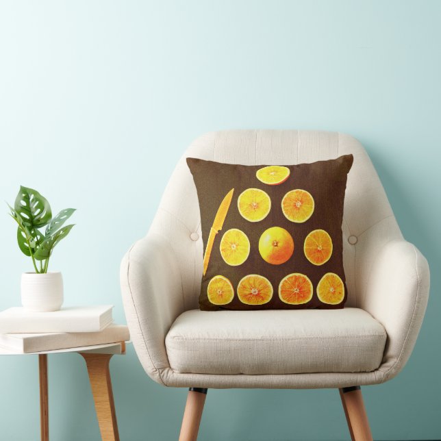 "Triangle of Half Oranges" Cute Photo. Buy Now Cushion (Chair)