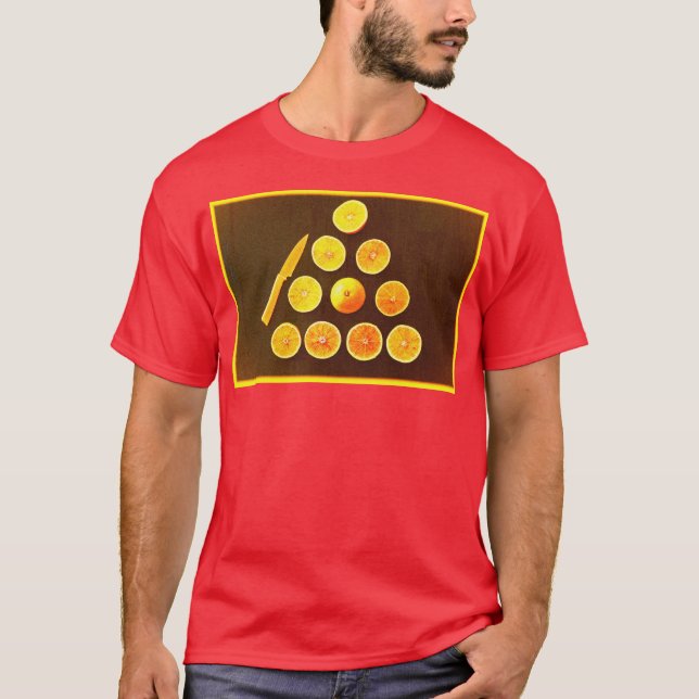 "Triangle of Half Oranges" Cute Photo. Buy Now T-Shirt (Front)