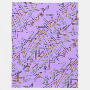 Triangle Pattern outline + your backgr. & ideas Fleece Blanket