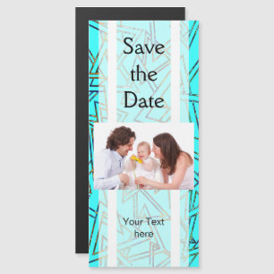 Triangle Pattern outline + your backgr. & ideas Magnetic Invitation
