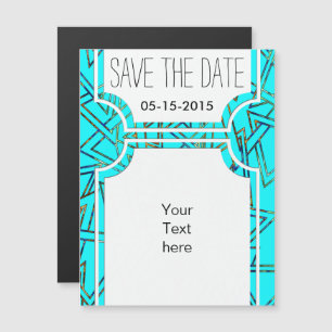 Triangle Pattern outline + your backgr. & ideas Magnetic Invitation