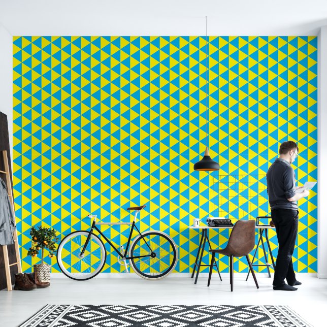 Triangle pattern wallpaper (Living Room)