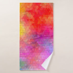 Triangle pattern with color mixing background. abs bath towel
