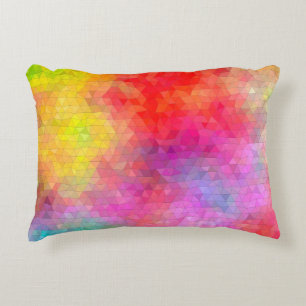 Triangle pattern with color mixing background. abs decorative cushion