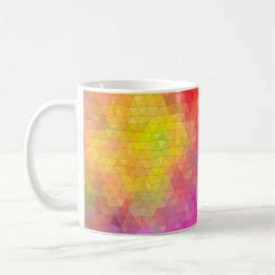 Triangle pattern with color sorted background. abs coffee mug