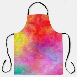 Triangle pattern with colour mixing background. ab apron