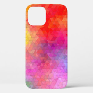 Triangle pattern with colour mixing background. ab iPhone 12 case