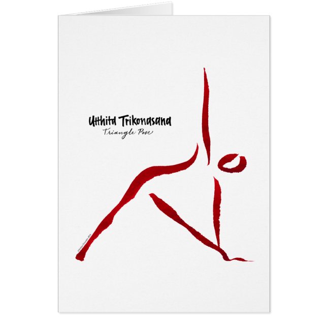 Triangle Pose Yogini Card - Utthita Trikonasana (Front)