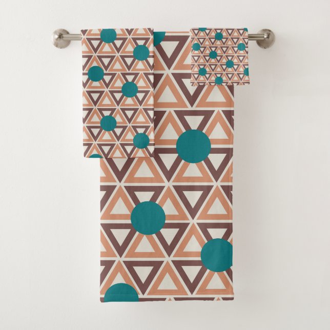 Triangle Quilt  Bath Towel Set (Insitu)