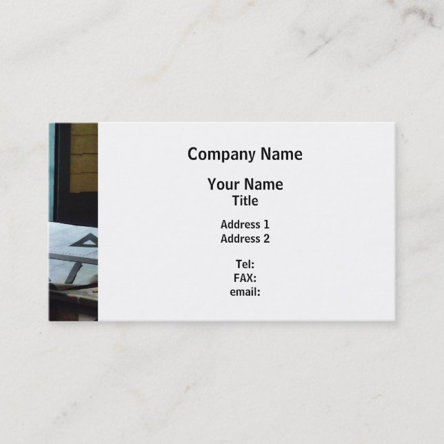 Triangle, Ruler and Compass Business Card (Front)