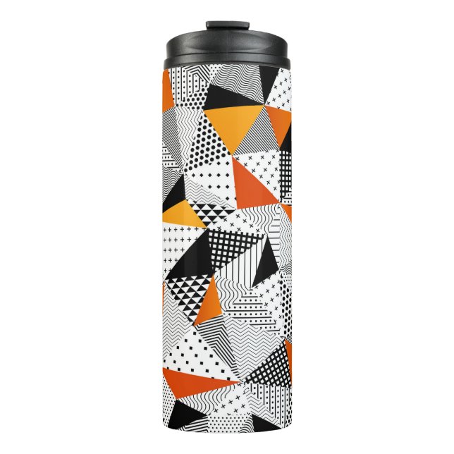 Triangle seamless pattern. Contrasting fashionable Thermal Tumbler (Front)