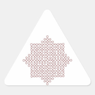 Triangle Stickers-Kolam Art-1 Triangle Sticker