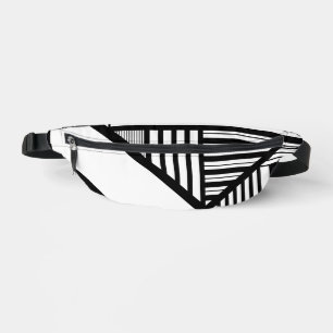 Triangle stripes in Black and White Bum Bags