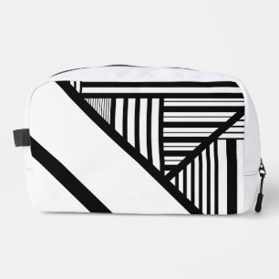 Triangle stripes in Black and White Dopp Kit