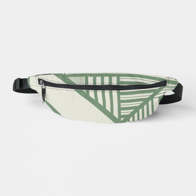 Triangle stripes in Green Bum Bags (Front)