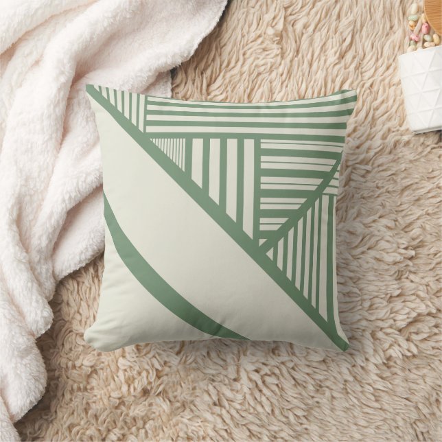 Triangle stripes in Green Cushion (Blanket)