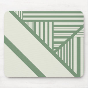 Triangle stripes in Green Mouse Pad