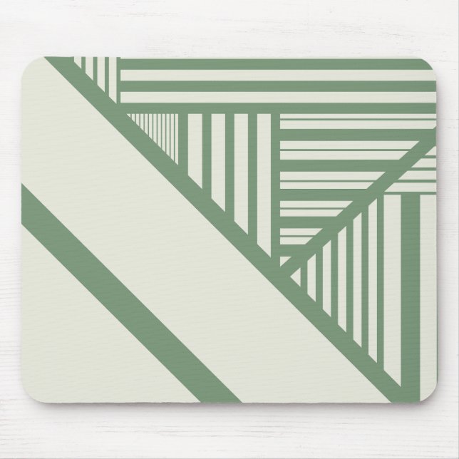 Triangle stripes in Green Mouse Pad (Front)