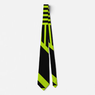 Triangle stripes - Lime Green  Tie