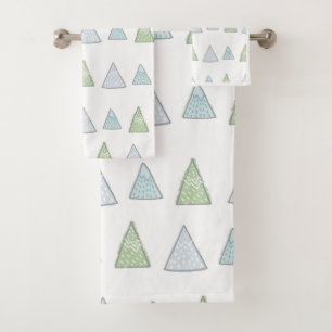 Triangle Trees Bath Towel Set
