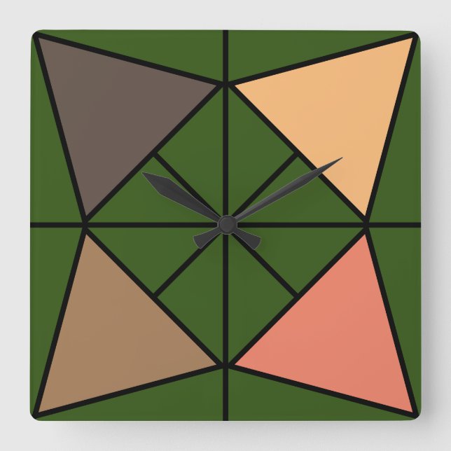 Triangle, triangel square wall clock (Front)