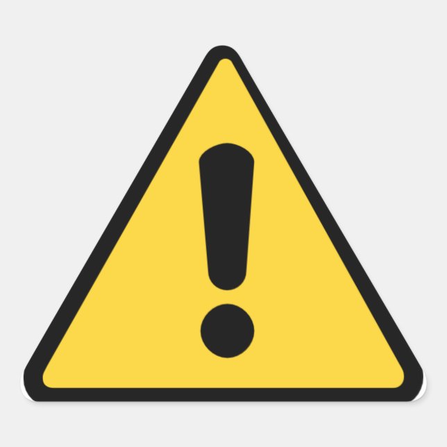 Triangle warning sticker (Front)